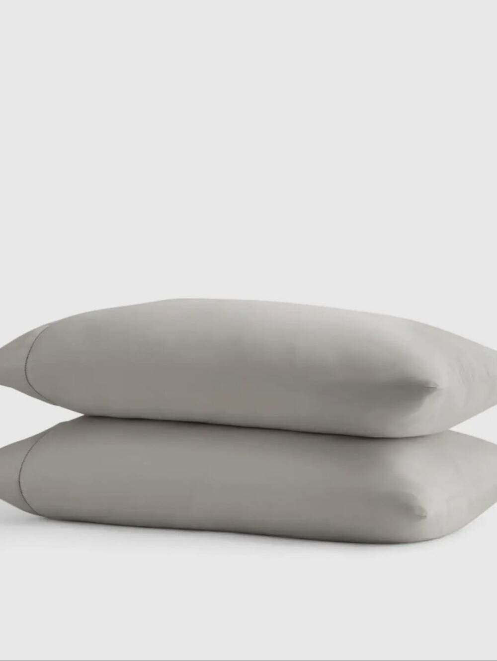 Quince Organic Cotton Light Gray King Pillowcases! Set Of 4 (X19)